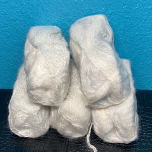 BARGAIN 5 Chunky Bulky Soft Cloud Skeins Stormy Gray-White-Yellow Variegated